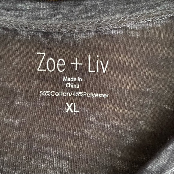 Zoe + Liv Distressed Skeleton Hand Tee - Picture 4 of 5